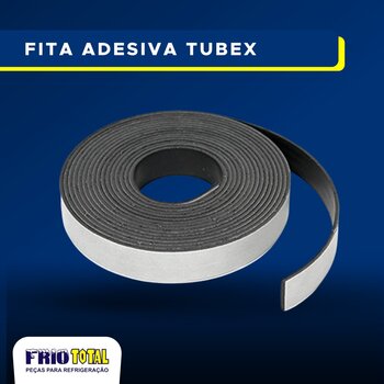 FITA ADESIVA TUBEX ROLO C/ 10 MTS (PRETA)