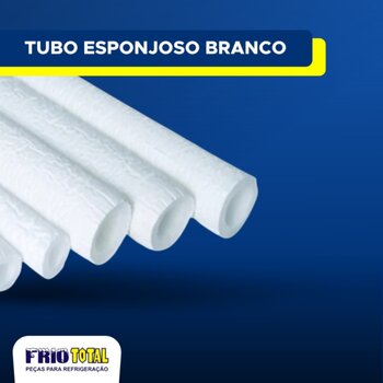TUBO ESPONJOSO BLINDADO BRANCO (A) 1/4 - BARRA 2MTS